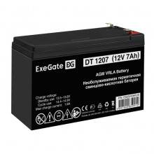 Батарея для UPS 12В/7Aч, Exegate [DT 1207] (F2)