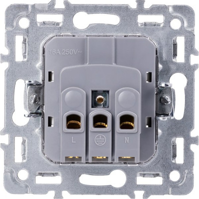 Розетка с/у 2P+E 16A, с крышкой, Smartbuy Капелла [SBE-09w-16-S1-1ZK] белый soft touch