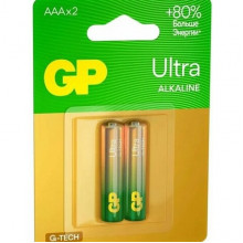 Батарейка GP AAA LR03 Ultra G-TECH Alkaline [BL2/20] [GP 24AUA21-2CRSBC2]