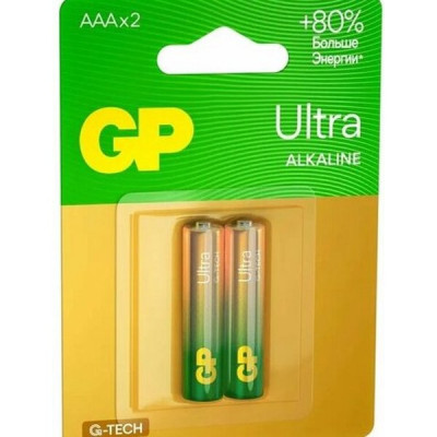 Батарейка GP AAA LR03 Ultra G-TECH Alkaline [BL2/20] [GP 24AUA21-2CRSBC2]