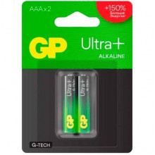 Батарейка GP AAA LR03 Ultra Plus G-TECH Alkaline [BL2/20] [GP 24AUPA21-2CR2]