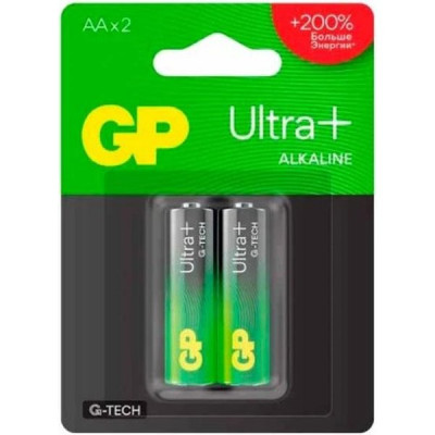 Батарейка GP AA LR06 Ultra Plus G-TECH Alkaline [BL2/20] [GP 15AUPA21-2CR2]