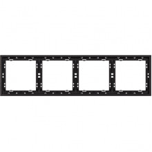 Рамка 4п, IP20, Smartbuy Капелла [SBE-09b-00-FR-4] черный soft touch