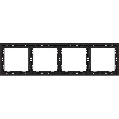 Рамка 4п, IP20, Smartbuy Капелла [SBE-09b-00-FR-4] черный soft touch