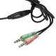 Гарнитура Exegate HS-120S чёрный, проводная, 2 x mini jack 3.5 мм, подвижный микрофон