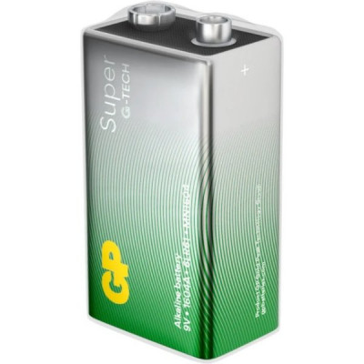 Батарейка GP 9V 6LR61 Super G-TECH Alkaline [SR1/10] [GP 1604AA21RA-5CRS1]