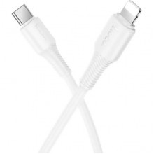Кабель Type-C - Lightning, 1.0м, 2.4А, 27Вт, Hoco X120, нейлон, белый [HC-58850]