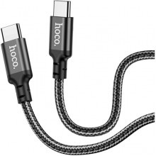 Кабель Type-C - Type-C, 1.0м, 3А, 60Вт, Hoco X14, нейлон, черный [HC-52215]