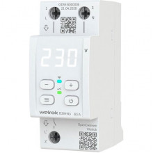 Реле напряжения 1-фазное, 63А, 14490ВА, 100–420В, с Wi-fi,Welrok [D2W-63] белый индикатор
