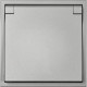 Розетка с/у 2P+E 16A, с крышкой, Smartbuy Капелла [SBE-09s-16-S1-1ZK] серебро soft touch