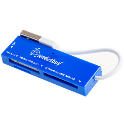 Кард-ридер SmartBuy SBR-717-B, USB 2.0 Blue