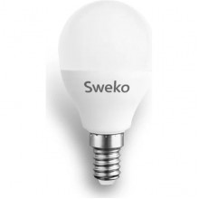 Лампа LED E14/G45 шар, 10W, 6500K, 950Лм, Sweko [42LED-G45-10W-230-6500K-E14]