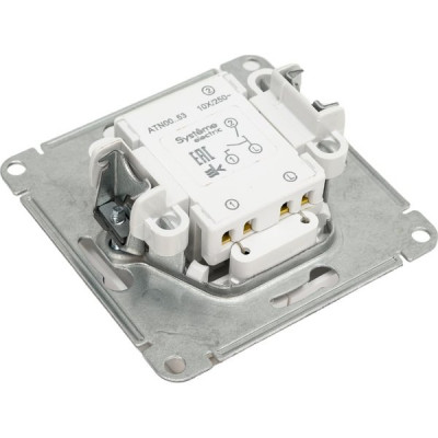 Выключатель с/у 2-кл 10А, IP20, с подсветкой, Schneider Electric ATLASDESIGN [ATN001353] лотос