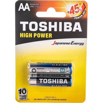 Батарейка Toshiba AA LR06 Alkaline [BL2/24] [TH LR6/2BL]