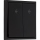 Переключатель с/у 2-кл 10А, IP20, Smartbuy Капелла [SBE-09b-10-SW22-0] черный soft touch