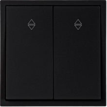 Переключатель с/у 2-кл 10А, IP20, Smartbuy Капелла [SBE-09b-10-SW22-0] черный soft touch