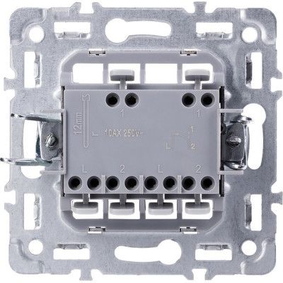 Переключатель с/у 2-кл 10А, IP20, Smartbuy Капелла [SBE-09b-10-SW22-0] черный soft touch