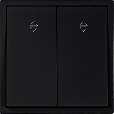 Переключатель с/у 2-кл 10А, IP20, Smartbuy Капелла [SBE-09b-10-SW22-0] черный soft touch