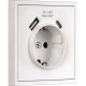 Розетка с/у 2P+E 16A, IP20, USB+Type-C, Smartbuy Капелла [SBE-09w-16-S1-USB] белый soft touch