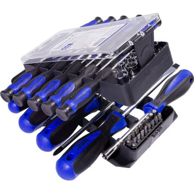 Набор отвёрток и головок, 44 предмета, TORX, SL, PH, СR-V сталь Smartbuy PRO TOOLS [SBT-PRO-SCN-44]
