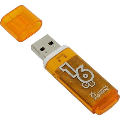Накопитель USB Flash 16Gb SmartBuy Glossy series Orange