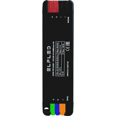 Блок питания 24V 100W, IP20, металл мини с клеммами, 125*34*15, ELF Nano [24100BEnano-SS] черный