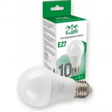 Лампа LED E27/A60 груша, 10W, 6500K, 950Лм, В приДАЧУ [LED A60-10W-E27-WW] 