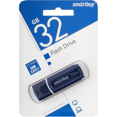 Накопитель USB Flash 32Gb SmartBuy Crown Blue, USB 3.0