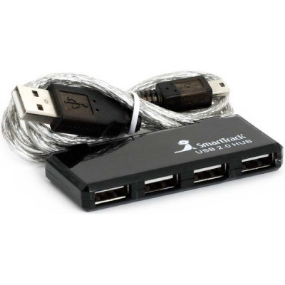 Концентратор USB 2.0 Smartbuy, 4 порта, черный [SBHA-6110-K]