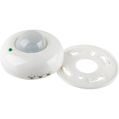 Датчик движения потолочный 120/360гр, 1200Вт, 10-540с, 6м, IP33, VKL [BT-A04] белый