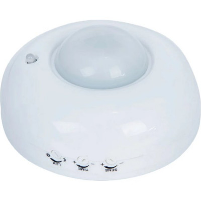 Датчик движения потолочный 120/360гр, 1200Вт, 10-540с, 6м, IP33, VKL [BT-A04] белый
