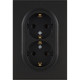 Розетка с/у 2x2P+E 16A, ЭРА Arktik [16-2104-05] антрацит