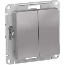 Переключатель перекрестный с/у 2-кл 10А, IP20, Schneider Electric ATLASDESIGN [ATN000373] алюминий