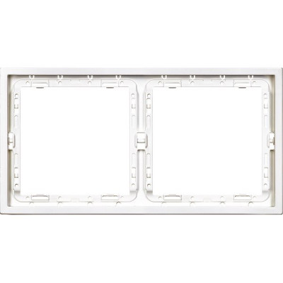 Рамка 2п, IP20, Smartbuy Капелла [SBE-09w-00-FR-2] белый soft touch