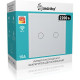 Умный сенсорный выключатель 2-кл 10A, Wi-Fi, Яндекс Алиса, Smartbuy [SBE-wifi1w-10-SW2-0] белый