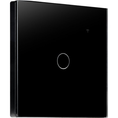 Умный сенсорный выключатель 1-кл 10A, Wi-Fi, Яндекс Алиса, Smartbuy [SBE-wifi1b-10-SW1-0] черный
