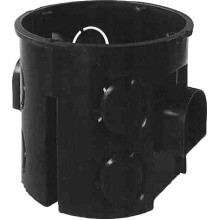 Коробка установочная с/у для твердых стен d68*60мм,  соед., VKL [010-060] черный