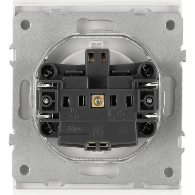 Розетка с/у 2P+E 16A, ЭРА Arktik [16-2101-08] белый матовый