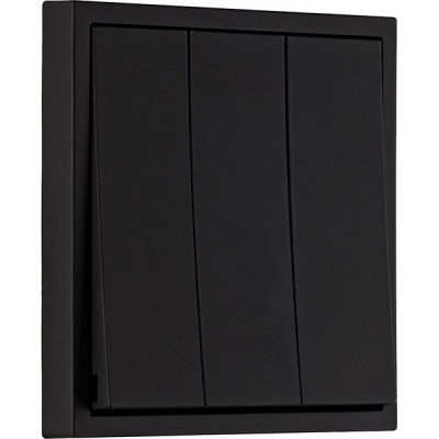 Выключатель с/у 3-кл 10А, IP20, Smartbuy Капелла [SBE-09b-10-SW3-0] черный soft touch