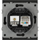 Розетка с/у TV+RJ45 IP20, ЭРА Arktik [16-3110-05] антрацит