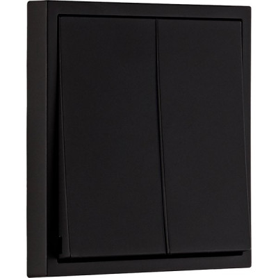 Выключатель с/у 2-кл 10А, IP20, Smartbuy Капелла [SBE-09b-10-SW2-0] черный soft touch