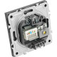 Розетка с/у TV + RJ45 IP20, STEKKER Эмили [RST00-5106-10][12] платиново-серый soft touch