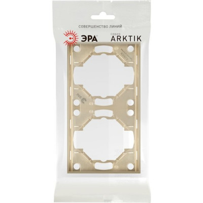 Рамка 2п, IP20, Эра Arktik [16-5002-04] шампань