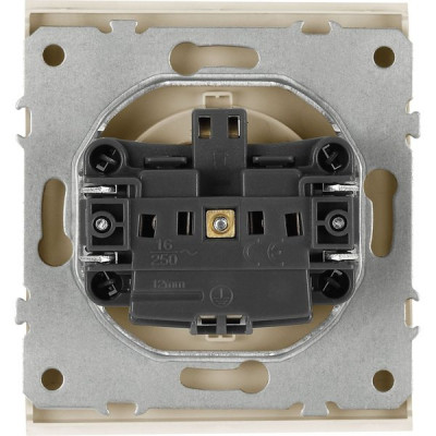 Розетка с/у 2P+E 16A, ЭРА Arktik [16-2101-04] шампань
