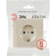 Розетка с/у 2P+E 16A, ЭРА Arktik [16-2101-04] шампань