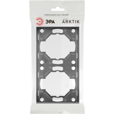 Рамка 2п, IP20, Эра Arktik [16-5002-06] графит