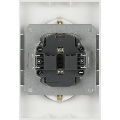 Розетка с/у 2x2P+E 16A, ЭРА Arktik [16-2104-01] белый