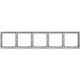Рамка 5п, IP20, Smartbuy Капелла [SBE-09s-00-FR-5] серебро soft touch