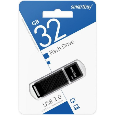 Накопитель USB Flash 32Gb SmartBuy Quartz series Black