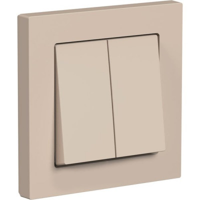 Выключатель с/у 2-кл 10А, IP20, в сборе, Schneider Electric ATLASDESIGN [ATN001252] песочный